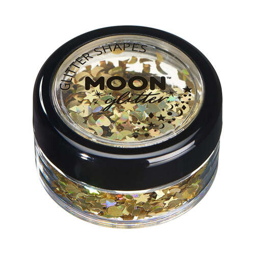 Moon Glitter Holographic Glitter Shapes Gold