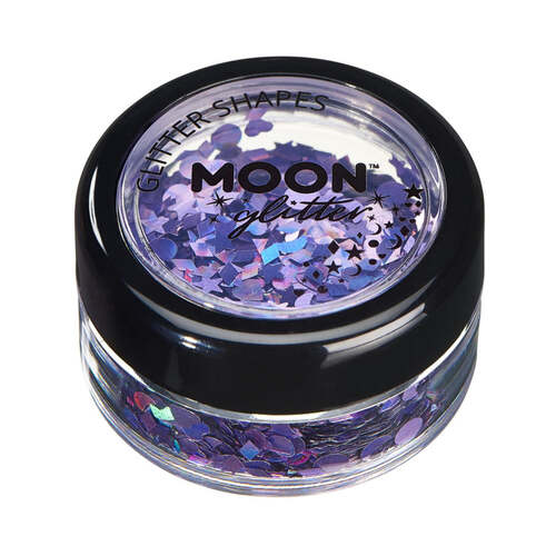 Moon Glitter Holographic Glitter Shapes Purple