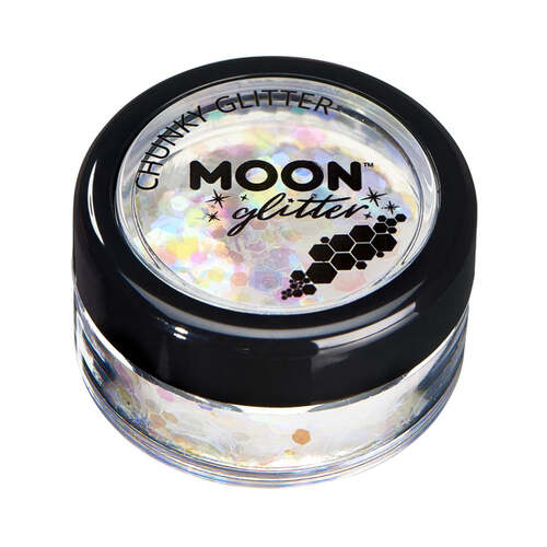 Moon Glitter Iridescent Chunky Glitter White