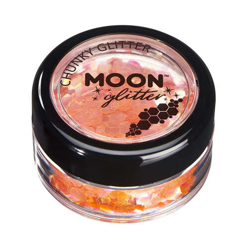 Moon Glitter Iridescent Chunky Glitter Orange