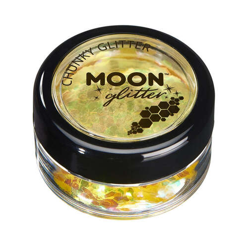 Moon Glitter Iridescent Chunky Glitter Yellow