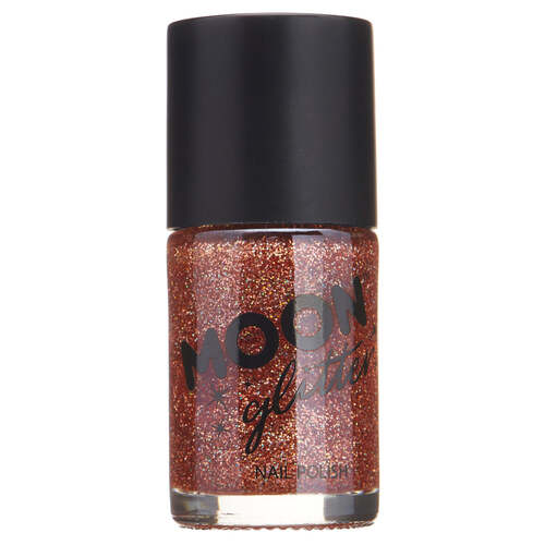 Moon Glitter Holographic Nail Polish Rose Gold