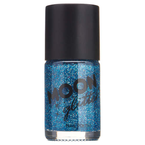 Moon Glitter Holographic Nail Polish Blue