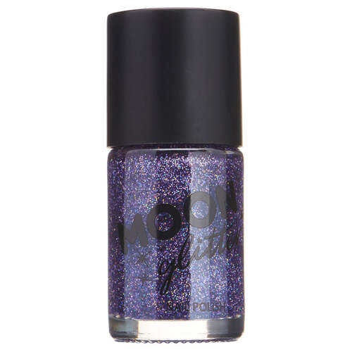 Moon Glitter Holographic Nail Polish Silver Purple