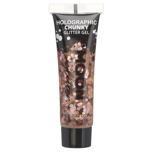 Moon Glitter Holographic Chunky Glitter Gel Rose Gold