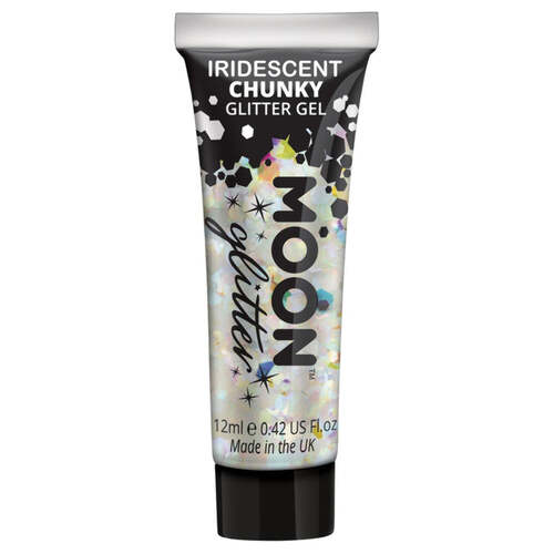 Moon Glitter Iridescent Chunky Glitter Gel White