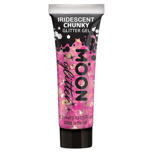 Moon Glitter Iridescent Chunky Glitter Gel Pink