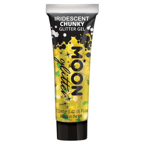 Moon Glitter Iridescent Chunky Glitter Gel Yellow