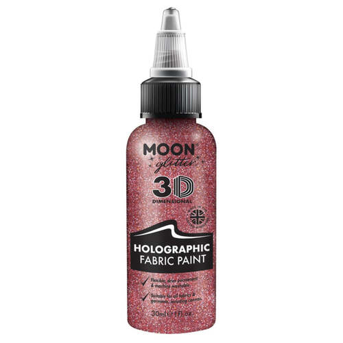 Moon Glitter Holographic Glitter Fabric Paint Pink