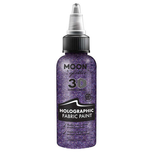 Moon Glitter Holographic Glitter Fabric Paint Purple