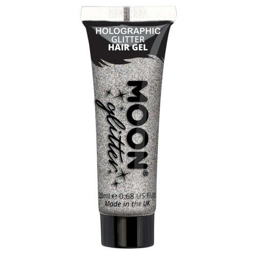 Moon Glitter Holographic Glitter Hair Gel Silver