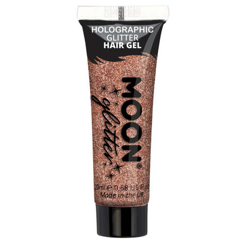 Moon Glitter Holographic Glitter Hair Gel Rose Gold