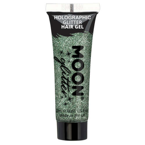 Moon Glitter Holographic Glitter Hair Gel Green