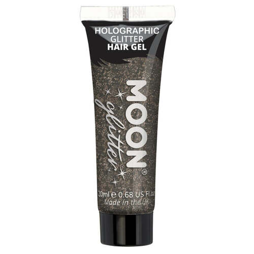 Moon Glitter Holographic Glitter Hair Gel Black