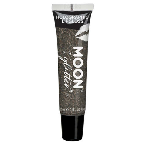 Moon Glitter Holographic Glitter Lipgloss Black