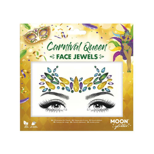 Moon Glitter Face Jewels Carnival Queen