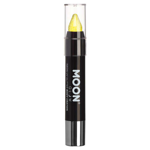 Moon Glow Neon UV Glitter Body Crayons Yellow