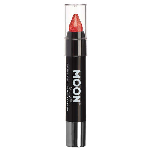 Moon Glow Neon UV Glitter Body Crayons Red