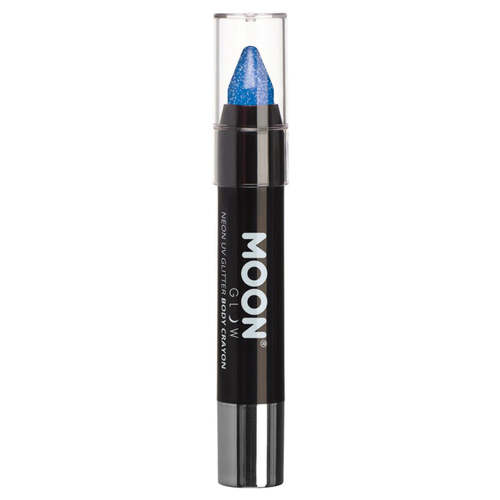 Moon Glow Neon UV Glitter Body Crayons Blue