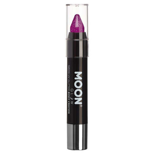 Moon Glow Neon UV Glitter Body Crayons Purple