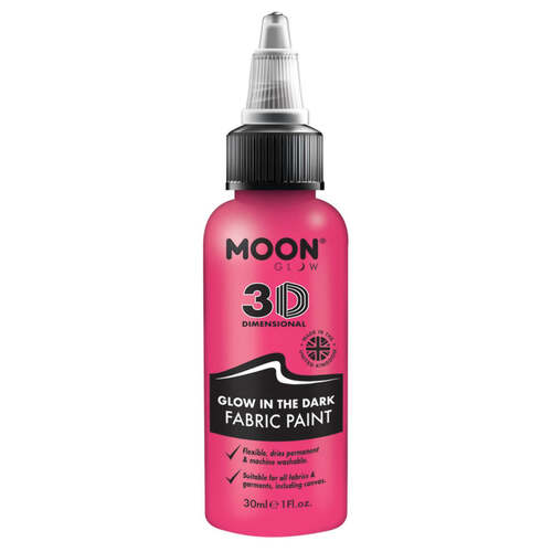 Glow in the Dark Fabric Paint Pink