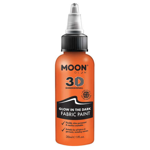 Glow in the Dark Fabric Paint Orange