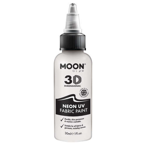 Moon Glow Neon UV Intense Fabric Paint White 30ml