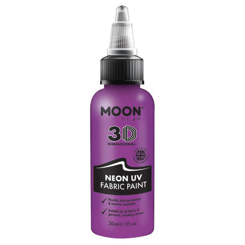 Moon Glow Neon UV Intense Fabric Paint Purple 30ml