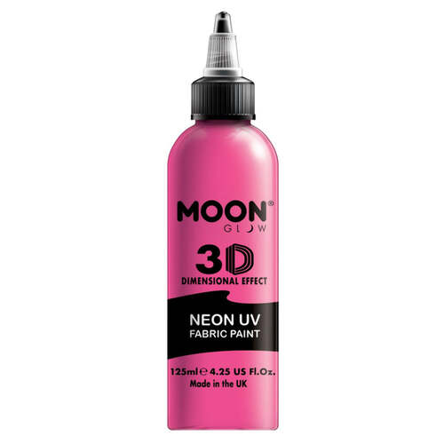 Moon Glow Neon UV Intense Fabric Paint Pink 125ml