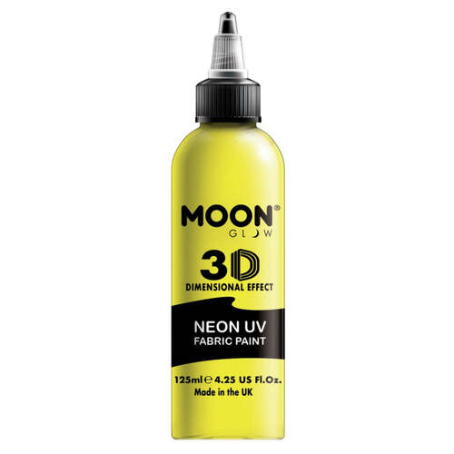 Moon Glow Neon UV Intense Fabric Paint Yellow 125ml