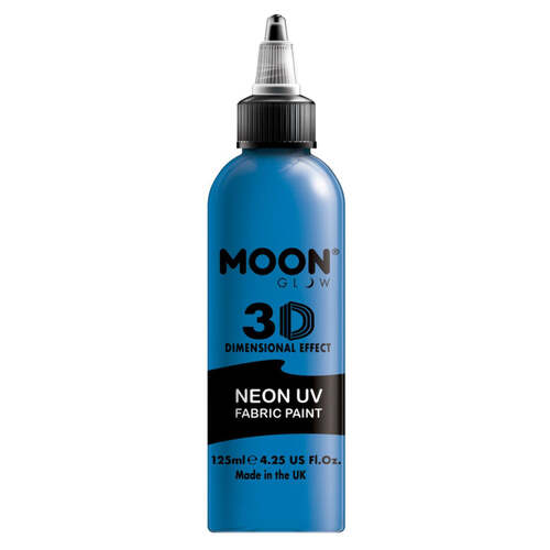 Moon Glow Neon UV Intense Fabric Paint Blue 125ml