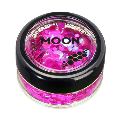 Moon Glow Neon UV Chunky Glitter Magenta