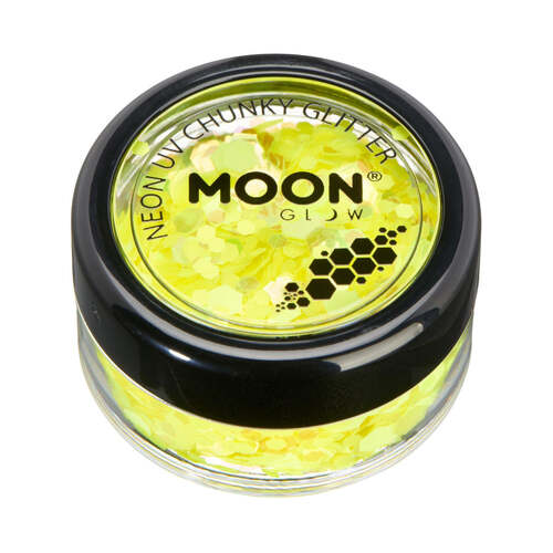 Moon Glow Neon UV Chunky Glitter Yellow