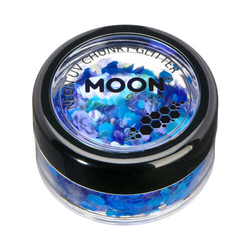 Moon Glow Neon UV Chunky Glitter Blue