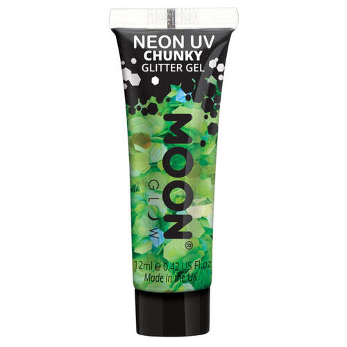 Moon Glow Neon UV Chunky Glitter Gel Green