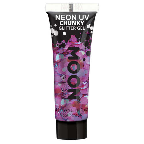 Moon Glow Neon UV Chunky Glitter Gel Purple