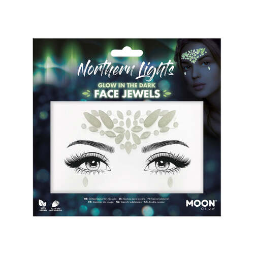 Moon Glow Face Jewels Northern Lights Glow In The Dark