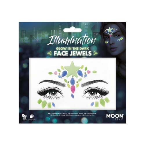 Moon Glow Face Jewels Illumination Glow In The Dark