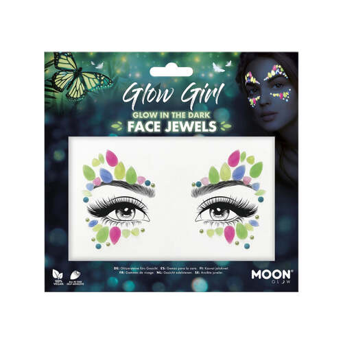 Moon Glow Face Jewels Glow Girl Glow In The Dark