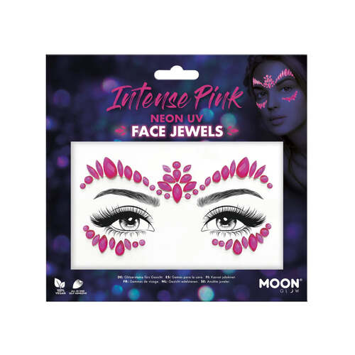 Moon Glow Face Jewels Intense Pink Neon UV