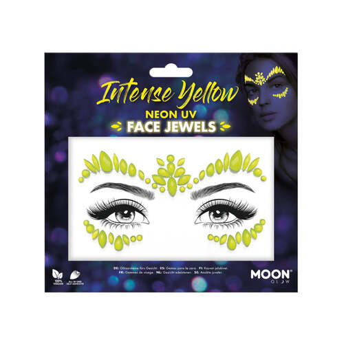 Moon Glow Face Jewels Intense Yellow Neon UV