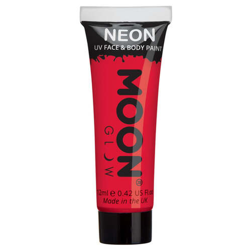 Moon Glow Intense Neon UV Face Paint Red