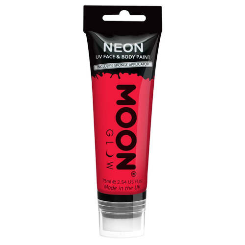 Moon Glow Supersize Intense Neon UV Face Paint Red