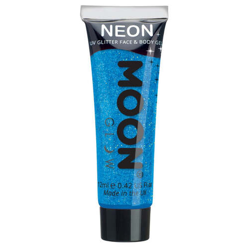 Moon Glow Neon UV Fine Glitter Gel Blue