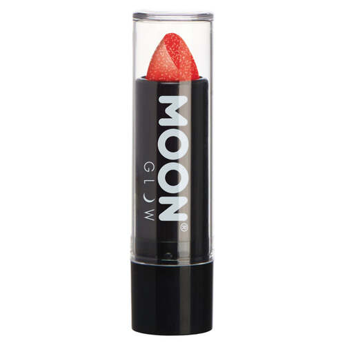 Moon Glow Neon UV Glitter Lipstick Red