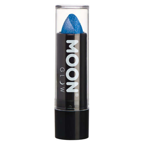 Moon Glow Neon UV Glitter Lipstick Blue