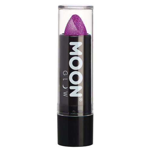 Moon Glow Neon UV Glitter Lipstick Purple