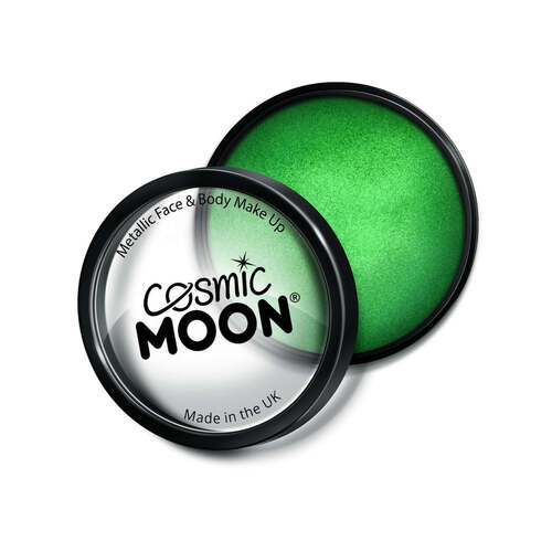 Cosmic Moon Metallic Pro Face Paint Cake Pots Green