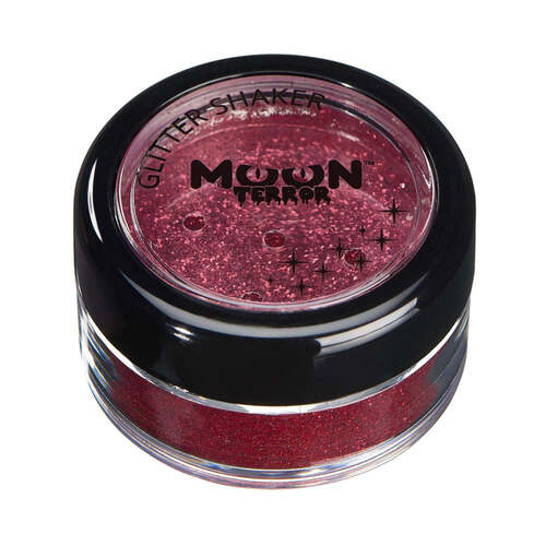 Moon Terror Halloween Glitter Shakers Red