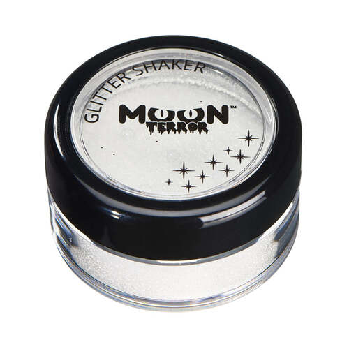 Moon Terror Halloween Glitter Shakers White